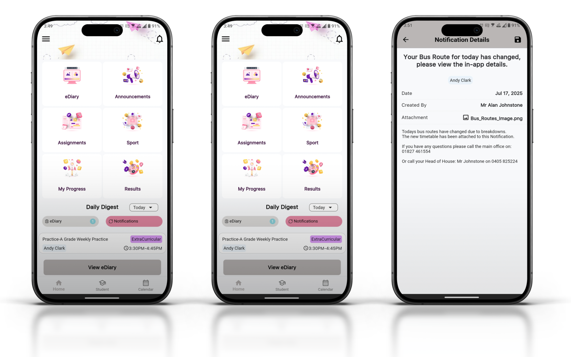 Student Orbit app mockup